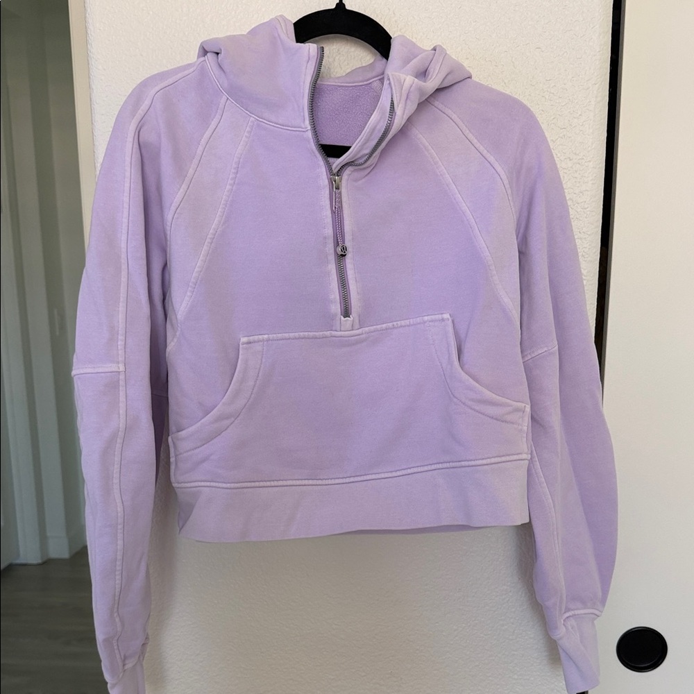 Lululemon Lilac Half-Zip Hoodie Pullover - Women Tops